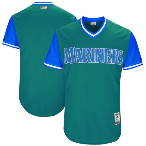 Men Seattle Mariners Blank Green New Rush Limited MLB Jerseys-0